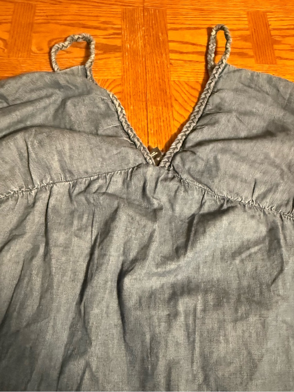 Torrid Smocked Denim Jean Cotton Maxi Dress Sz 5 - Picture 5 of 15